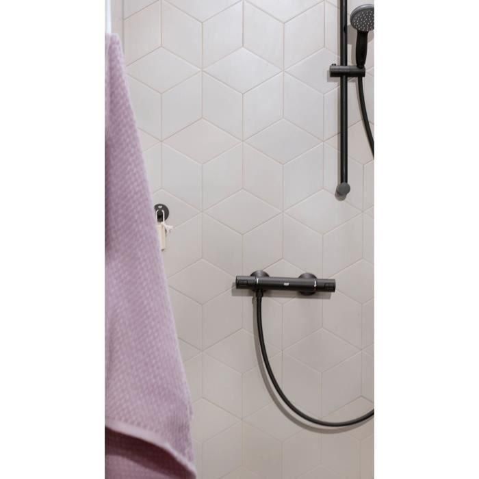 Mezclador termostático de ducha - GROHE Precision Start - 345942430 - Negro mate - Montaje en pared visto - Ahorro de agua 2