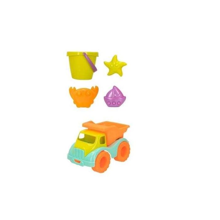 Color Baby Camión de Playa 18 cm con Pala, Rastrillo, Cubo y 3 Moldes - Juguete Infantil para Verano 2