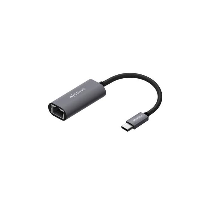 AISENS - CONVERSOR USB3.1 GEN1 USB-C A ETHERNET GIGABIT 10/100/1000 MBPS, GRIS, 15CM