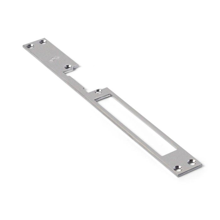 Jis Frontal largo de hierro gris 250x25mm con golpe y llave, Ref. 907g