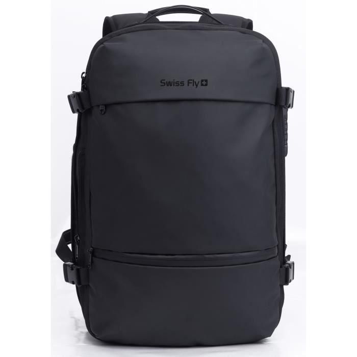 Swiss Fly AUC3700923607139 - Bolsa de Viaje de Compresión al Vacío 40 L - Bomba Externa, Multibolsillos, Impermeable, Antirrobo