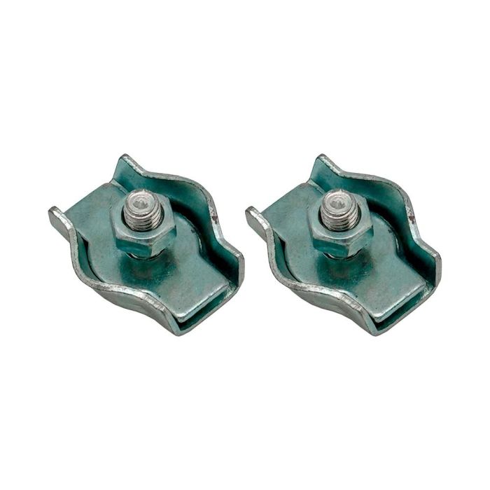 Edm Sujetacable sjt03 Plano Simple 3 mm Galvanizado Acero Blister 2 Unidades