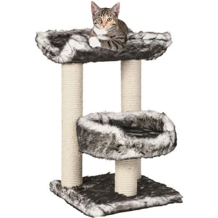TRIXIE Isaba Cat tree Altura 62 cm felpa blanco y negro y sisal natural TRIXIE Isaba Cat tree Altura 62 cm felpa blanco y negro y sisal natural