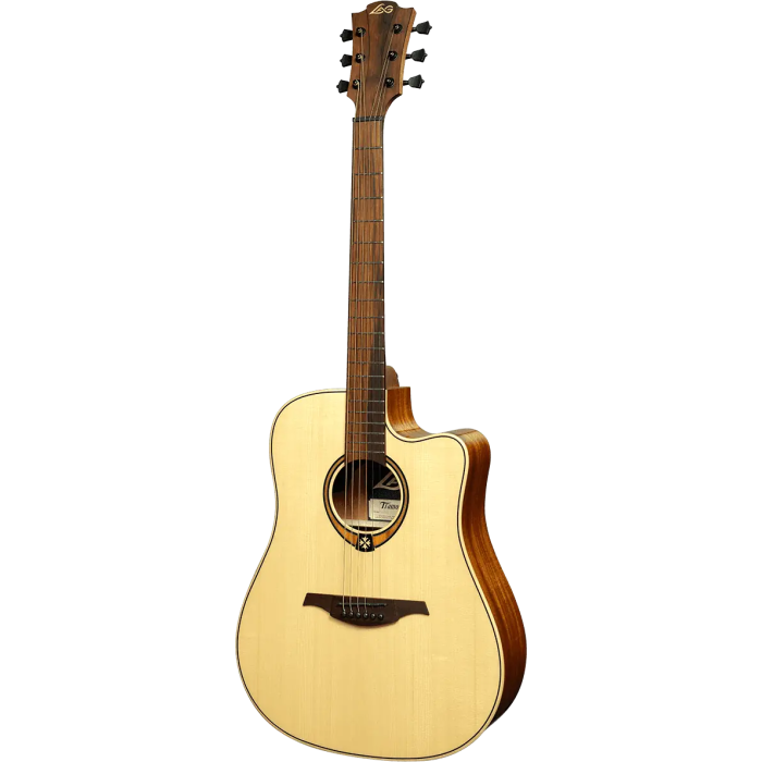 LAG Guitarra Acústica Dreadnought Cutaway A/E Tramontane 88 - Natural Abeto Engelmann Macizo Khaya Bronce Stage LAG 2