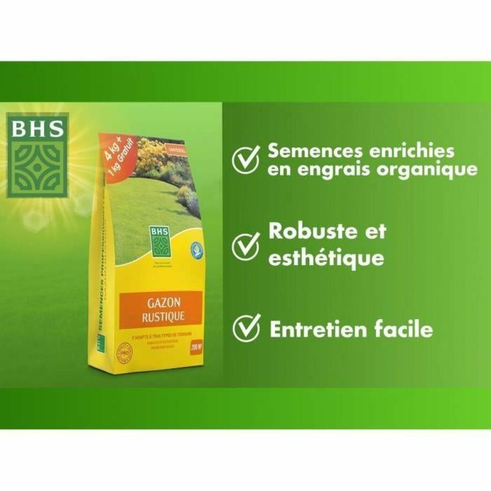 BHS AUC1719844199561 Césped Rústico 5 kg – Ideal Jardines Tradicionales, Todo Tipo de Suelo, Denso, Estético y Duradero 3 BHS AUC1719844199561 Césped Rústico 5 kg – Ideal Jardines Tradicionales, Todo Tipo de Suelo, Denso, Estético y Duradero 3