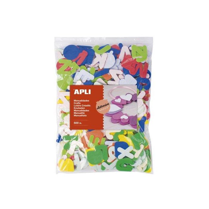 Goma Eva Apli Formas Adhesivas Letras Color Bolsa De 500