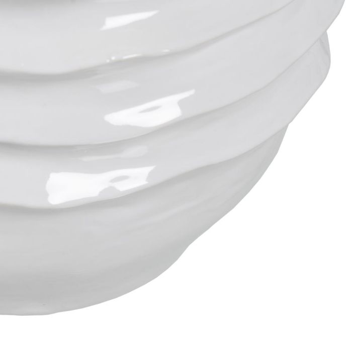 Jarrón Blanco Cerámica Decoración 44,50 X 44 X 46,50 cm