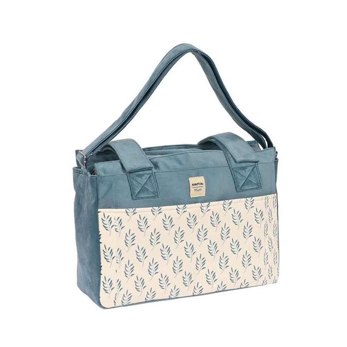 Bolso Cambiador de Pañales Safta Leaves Turquesa (46 x 26 x 15 cm) Bolso Cambiador de Pañales Safta Leaves Turquesa (46 x 26 x 15 cm)