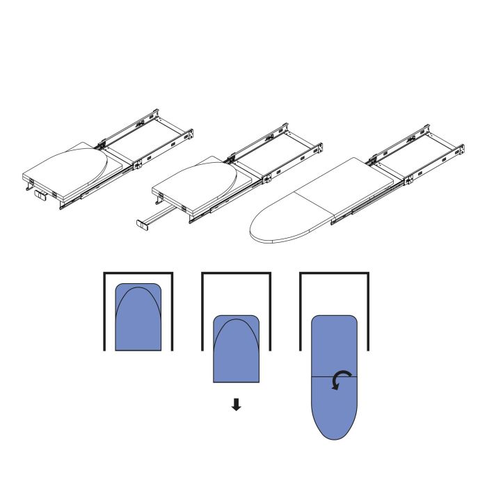 Emuca Tabla de planchar plegable y extraíble para mueble Iron 2, Acero y Madera 6