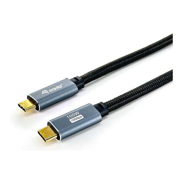 EQUIP 128359 Cable USB-C a USB-C 3.2 Gen 2 Macho/Macho 3m 100W PD 4K/60Hz 10Gbps Negro 0 EQUIP 128359 Cable USB-C a USB-C 3.2 Gen 2 Macho/Macho 3m 100W PD 4K/60Hz 10Gbps Negro 0