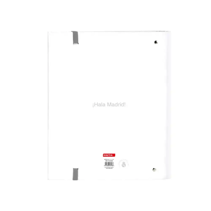 Safta Carpeta Anillas Real Madrid Equip. 25-26 A4 4 Anillas 35mm Recambio 100 Hojas 80gr Tapa Dura Cierre Elástico 1