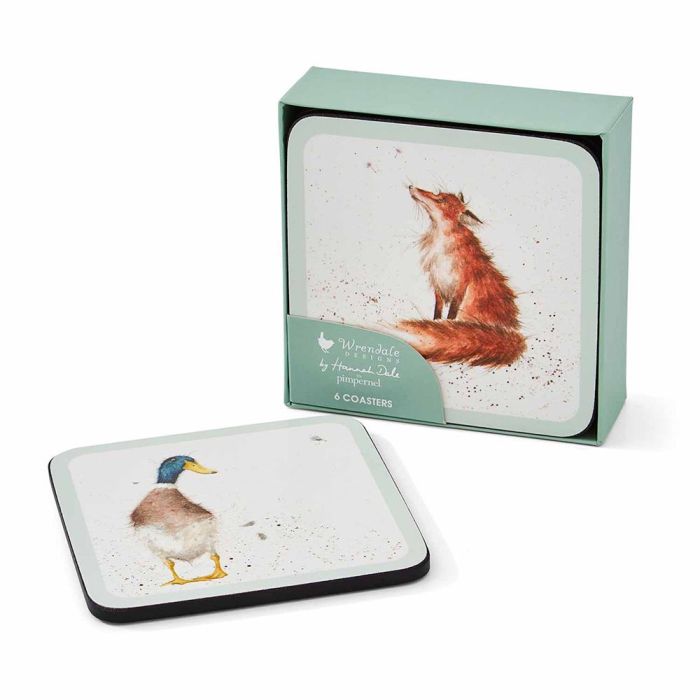 Royal Worcester Set 6 Posavasos Colección Wrendale Design 10,5x10,5x0,5 cm 1