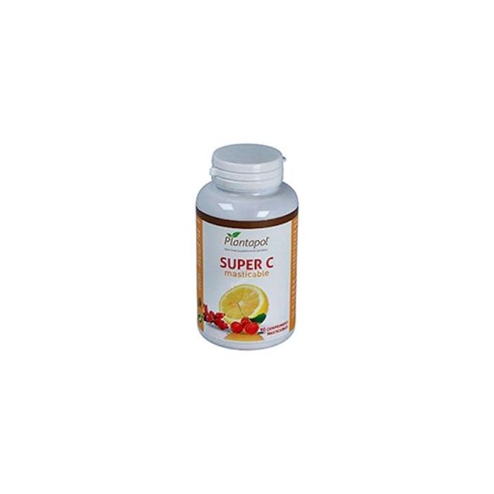 PLANTAPOL Super C 90 Comprimidos Masticables Vitamina C Sabor Limón para Sistema Inmunitario