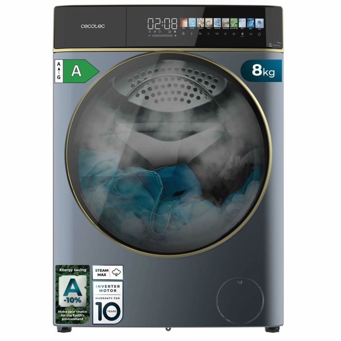 Lavadora Cecotec DressCode 8900 Inverter FullColor Ice Blue A 1400 rpm 8 kg