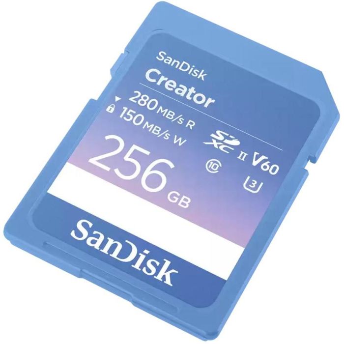 SanDisk SDSDXEP-256G-GNCIS Tarjeta SDXC Creator 256 GB UHS-II Clase 10 U3 V60, Velocidad de Lectura 280 MB/s, Velocidad de Escritura 150 MB/s, Color Azul 1 SanDisk SDSDXEP-256G-GNCIS Tarjeta SDXC Creator 256 GB UHS-II Clase 10 U3 V60, Velocidad de Lectura 280 MB/s, Velocidad de Escritura 150 MB/s, Color Azul 1
