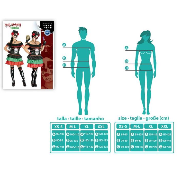 Disfraz Esqueleto Mexicano Mujer Adulto Catrina XXL 1 Disfraz Esqueleto Mexicano Mujer Adulto Catrina XXL 1