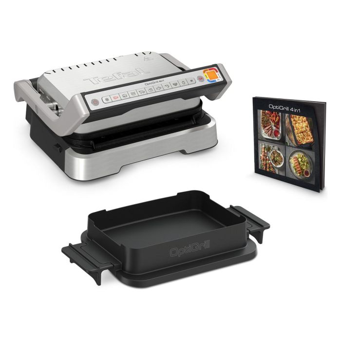 Tefal OptiGrill 4in1 GC774D10 Silver Parrilla Eléctrica Multifunción 9 Programas 2100W Acero Inoxidable 6