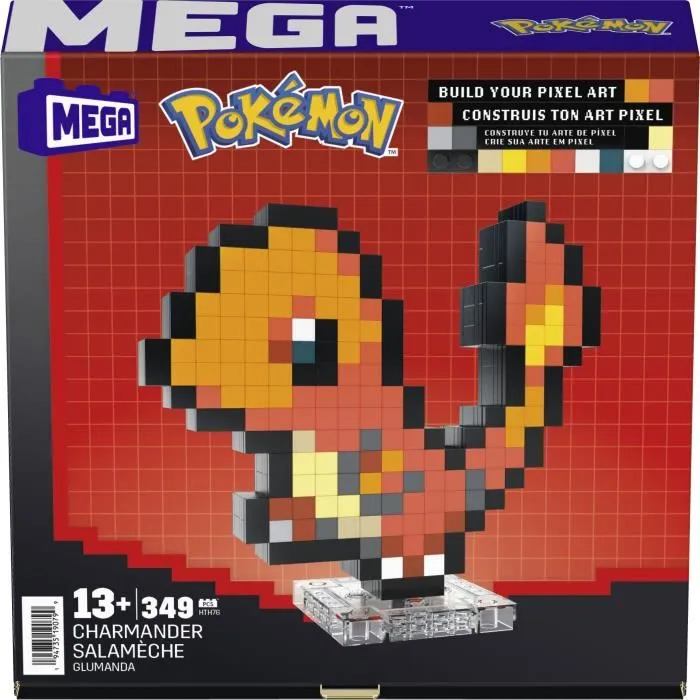 Mega Pokémon Charmander Juego de Construcción Retro 349 Piezas HTH76 1