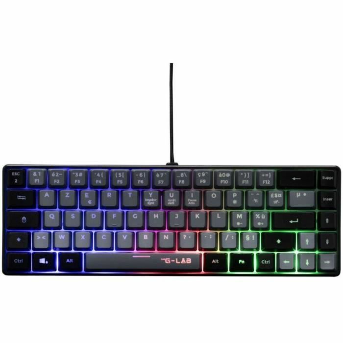 Teclado Gaming - THE G-LAB - KEYZ-HYDRO-GRB/FR - 60% Membrana 2 colores Gris + Teclas Negras