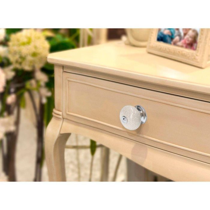 Rei Pomos Redondos para Mueble E509, Pack 4 Unidades, Porcelana y Metal, Acabado Blanco, Ø40mm Rei Pomos Redondos para Mueble E509, Pack 4 Unidades, Porcelana y Metal, Acabado Blanco, Ø40mm