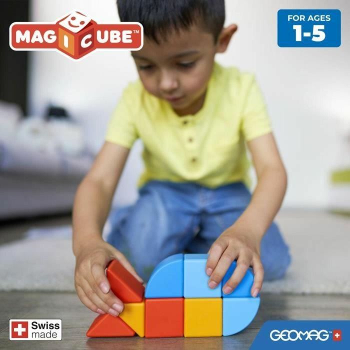 Geomag GEO0871772002086 Bloques Magnéticos Magicube 208 - 9 Piezas, Varias Formas, Animales, Plástico Reciclado 1