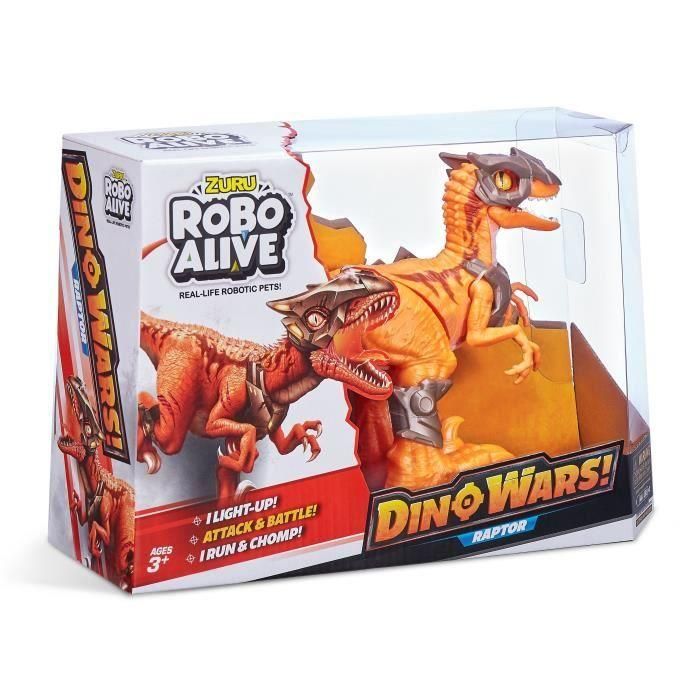 Juguete robótico - ZURU - Robo Alive Dino Wars Raptor - Armadura, luz y tecnología avanzada 2