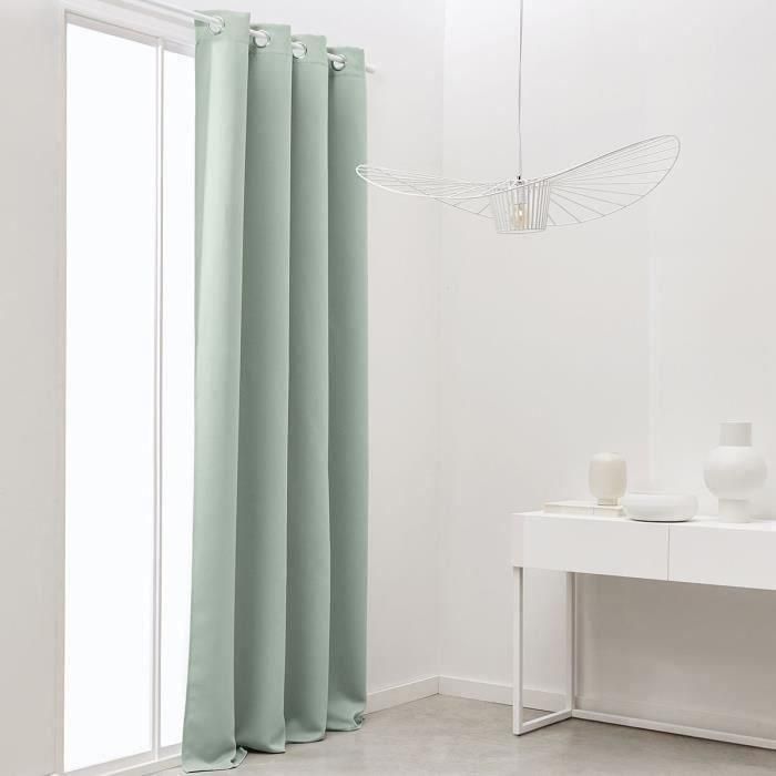Cortina opaca lisa TODAY Essential - 140 x 240 cm - Celadon Cortina opaca lisa TODAY Essential - 140 x 240 cm - Celadon