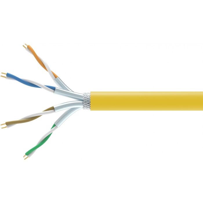 EQUIP Cable de Instalación Cat7A S/FTP 1000m amarillo Simplex LSZH