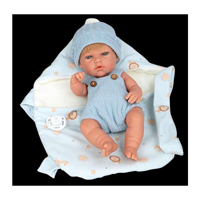 Muñecas Arias Muñeca Elegance 30 cm Natal Azul con Portabebé (Cuerpo Vinilo, Niño) Muñecas Arias Muñeca Elegance 30 cm Natal Azul con Portabebé (Cuerpo Vinilo, Niño)