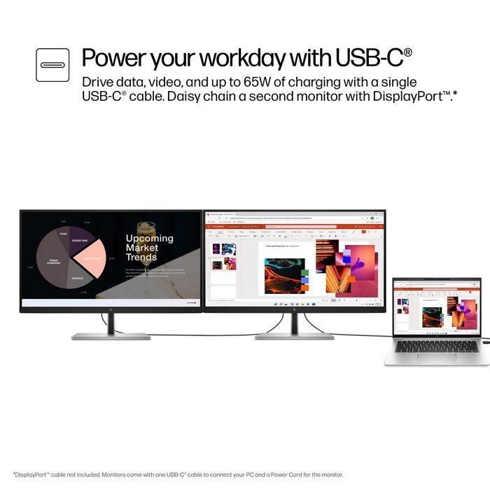 HP Monitor E27u G5 / 27" / QHD / HDMI-DisplayPort-USB(A)-USB(C) / Regulable Altura 9 HP Monitor E27u G5 / 27" / QHD / HDMI-DisplayPort-USB(A)-USB(C) / Regulable Altura 9