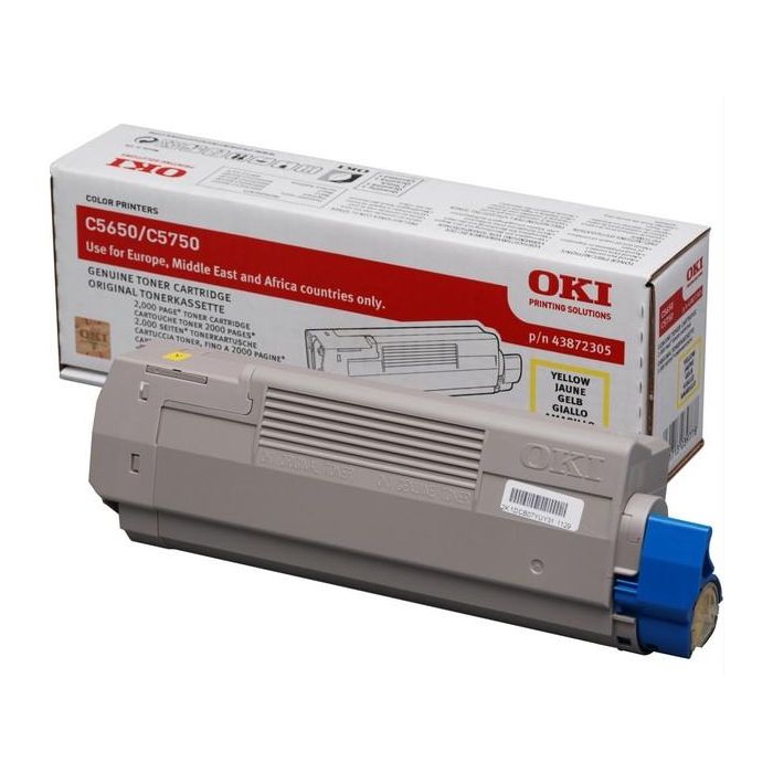 Oki Toner Amarillo 2000 páginas para C5650/C5750 Type C11