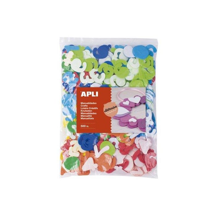 Goma Eva Apli Formas Adhesivas Numeros Color Bolsa De 500