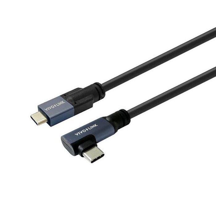 Vivolink Cable USB-C a USB-C 4m USB 3.2 Ángulo, 20 Gbps, Carga 100W, Video, Audio, Datos y Energía