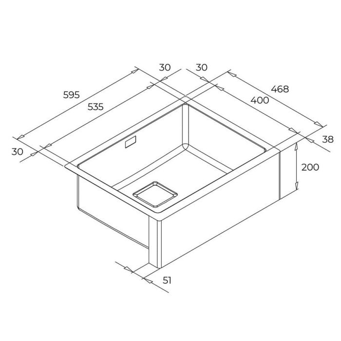Fregadero de Un Seno Teka American Pro 60 M-XP 1B Acero