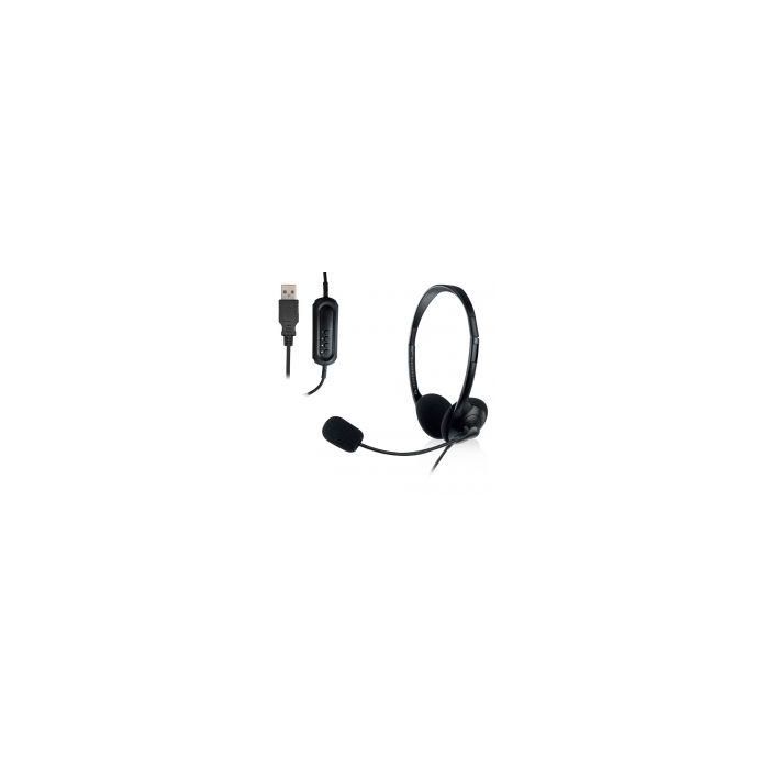 Ewent Auricular Ew3568 USB con Micrófono, Estéreo, Diadema Ajustable, Cable 2.1m, Ideal para Skype y Música 1 Ewent Auricular Ew3568 USB con Micrófono, Estéreo, Diadema Ajustable, Cable 2.1m, Ideal para Skype y Música 1
