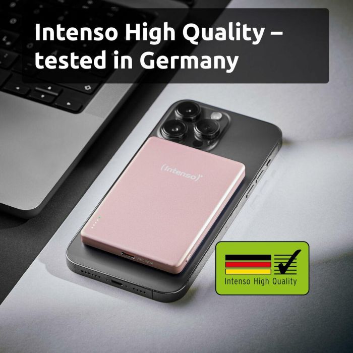 Intenso MW5000 Powerbank MagSafe Magnético Rosado 5000mAh Carga Inalámbrica USB-C para iPhone 1 Intenso MW5000 Powerbank MagSafe Magnético Rosado 5000mAh Carga Inalámbrica USB-C para iPhone 1