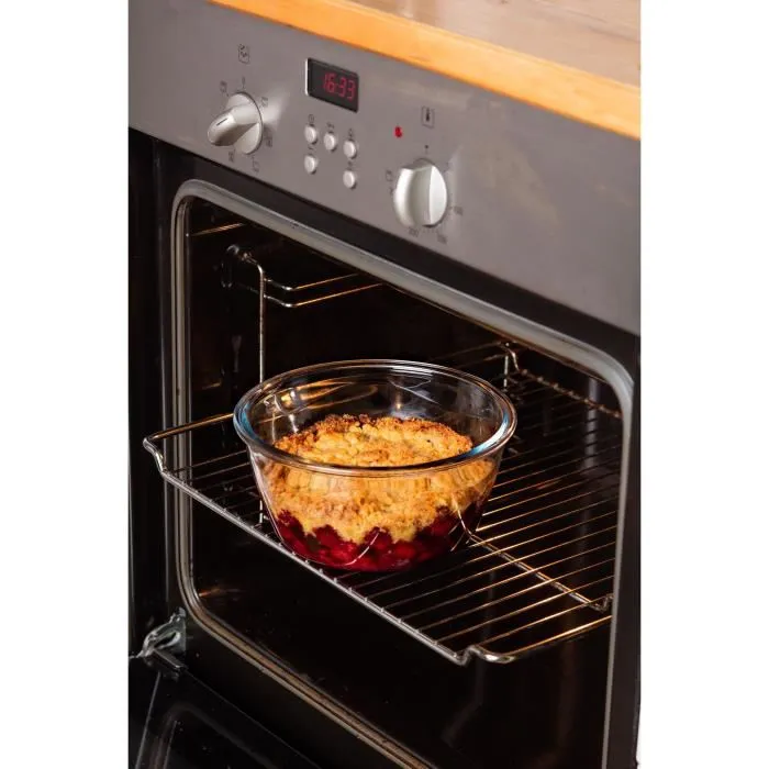 Pyrex COOK & GO Caja Redonda de Vidrio con Tapa 11 x 6 cm