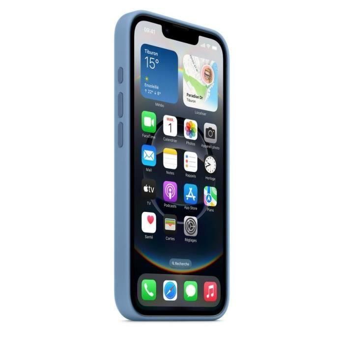 Apple MD3Q4ZMA Funda de silicona para iPhone 16E Azul invierno 1