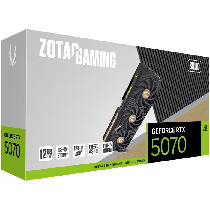 Zotac Tarjeta Gráfica Gaming GeForce RTX 5070 12GB GDDR7 3Ventiladores 6