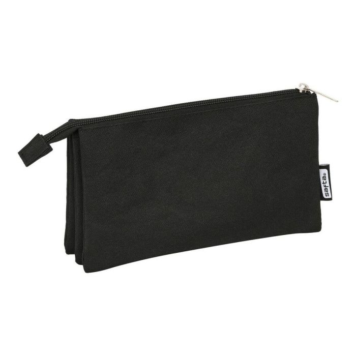 Safta Bolsa para lápices triple negra 22x12x3cm, 300D Poliéster, ideal para niños +3 años 1 Safta Bolsa para lápices triple negra 22x12x3cm, 300D Poliéster, ideal para niños +3 años 1