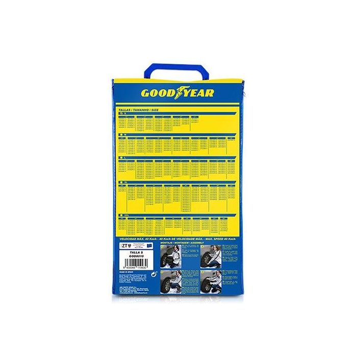 Goodyear CS12 Cadenas de nieve Ultra Grip Talla S GOD8010 3 Goodyear CS12 Cadenas de nieve Ultra Grip Talla S GOD8010 3