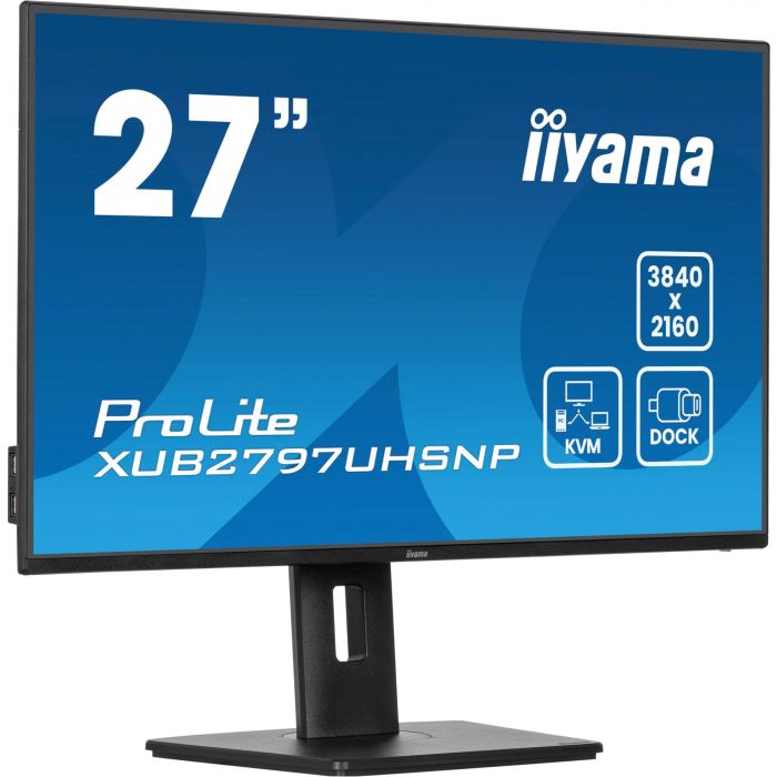iiyama XUB2797UHSNP-B1 Monitor 27" 4K UHD IPS 3840x2160 60Hz 4ms HDMI DP USB-C KVM Altavoces Pivot Negro 8