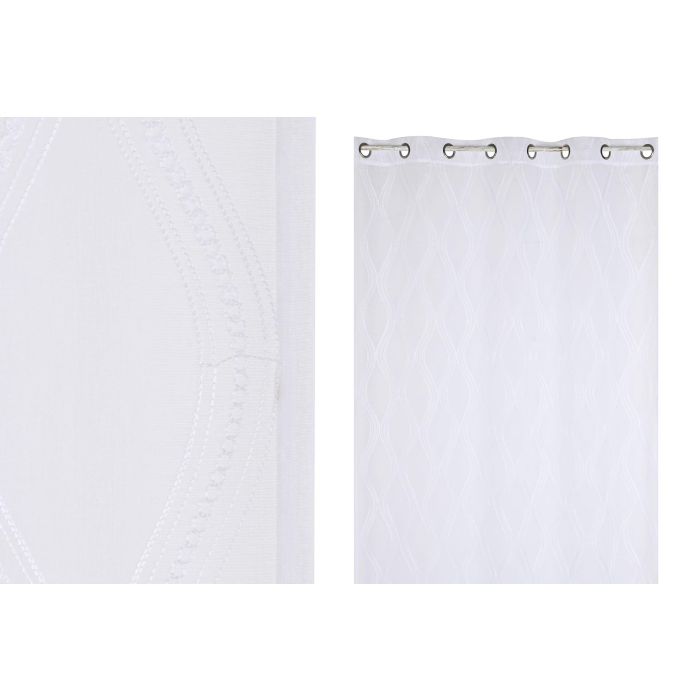 Cortina Basicos DKD Home Decor Blanco 260 x 260 x 140 cm