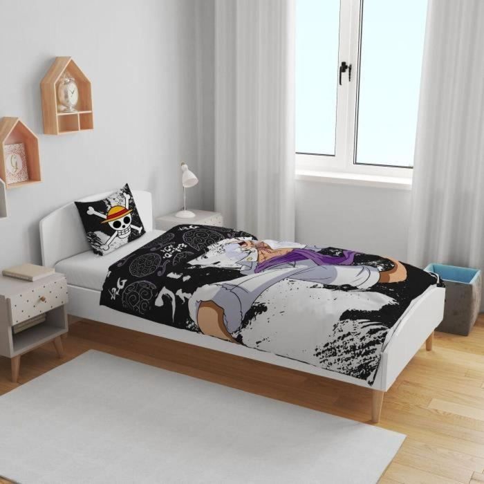 One Piece AAARQ16156 - Juego de Cama Luffy Gear 5 de Microfibra - Funda Nórdica 140x200 cm + Funda Almohada 63x63 cm 1