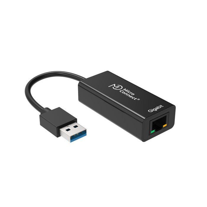 MicroConnect USBETHGW10 Adaptador USB 3.0 a Gigabit Ethernet RJ45 para PC y Portátil MicroConnect USBETHGW10 Adaptador USB 3.0 a Gigabit Ethernet RJ45 para PC y Portátil