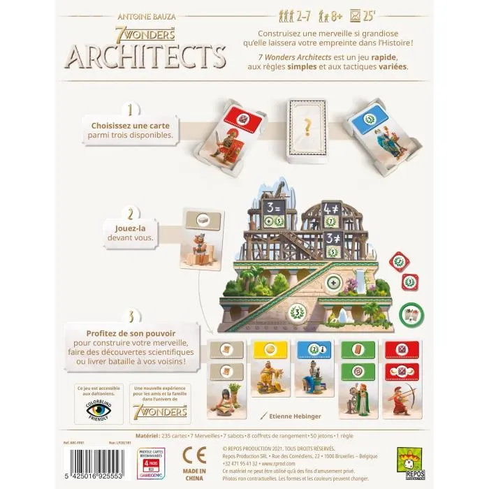 Asmodee 7 Wonders: Architects Juego de Mesa Edad 8+ 2-7 Jugadores Idioma Francés 3
