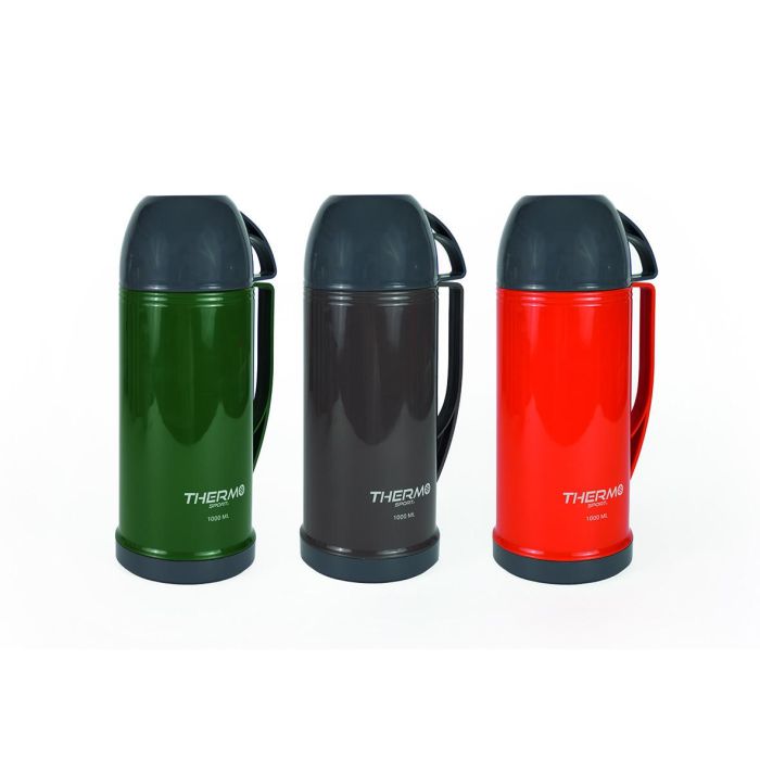 Termo plástico con taza 1L Thermosport - Granate, Blanco, Oro (12 Unidades) 1 Termo plástico con taza 1L Thermosport - Granate, Blanco, Oro (12 Unidades) 1