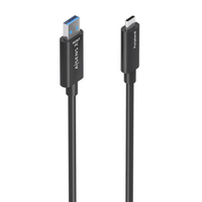 AISENS - CABLE USB3.2 GEN2x1 10GBPS AOC SOLO DATOS, USB-A/M-USB-C/M, NEGRO, 15M 4 AISENS - CABLE USB3.2 GEN2x1 10GBPS AOC SOLO DATOS, USB-A/M-USB-C/M, NEGRO, 15M 4