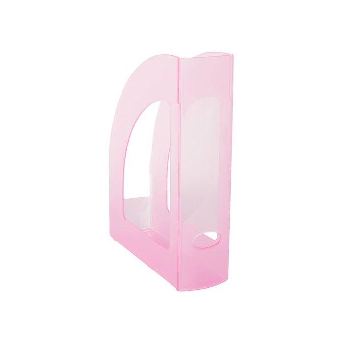 Revistero Plastico 80Mm Traslucido Fucsia