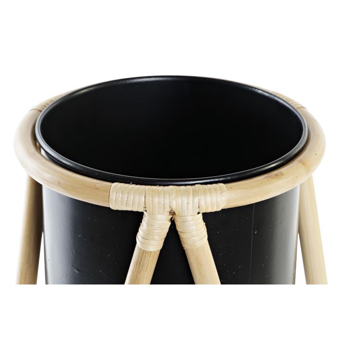 Macetero Colonial DKD Home Decor Natural Negro 26 x 40 x 26 cm 2 Macetero Colonial DKD Home Decor Natural Negro 26 x 40 x 26 cm 2